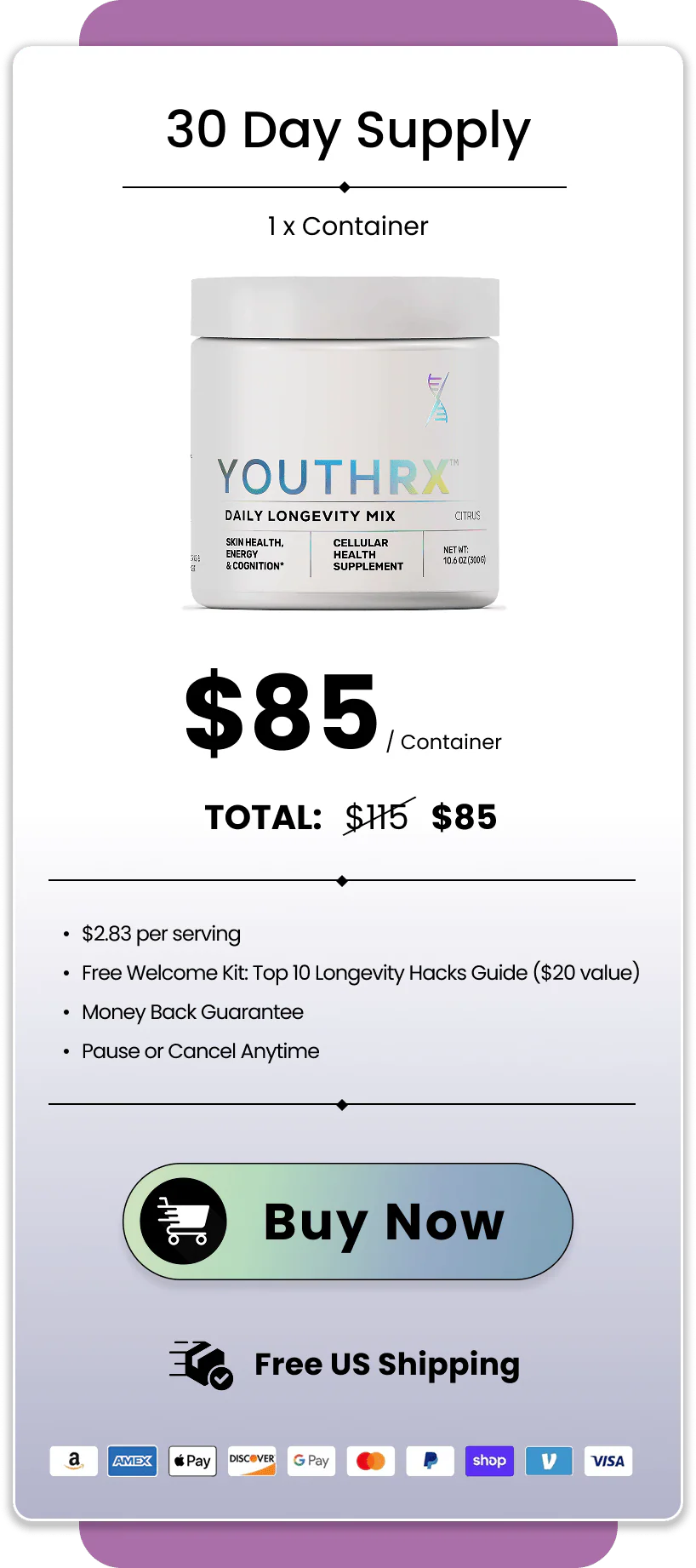 Buy YouthRx 1 Bottle