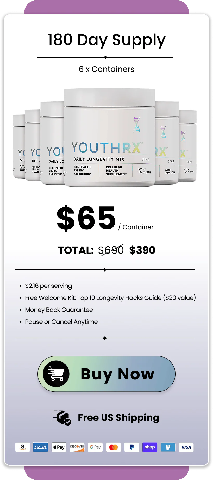 Buy YouthRx 6 Bottles
